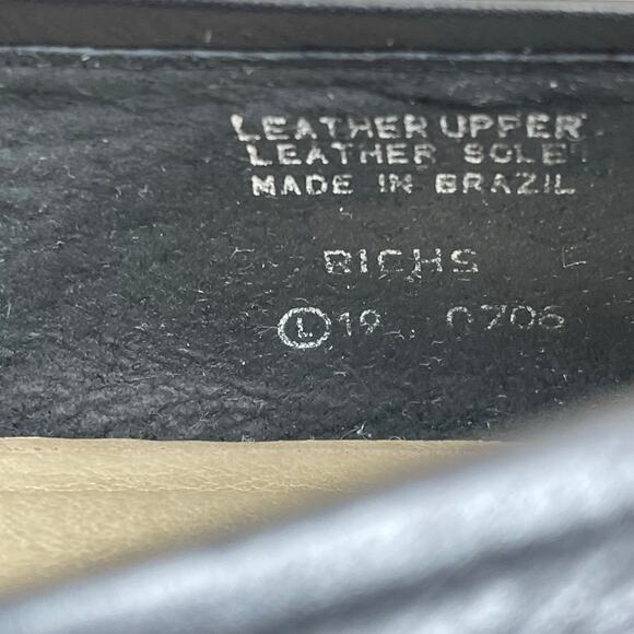 Enzo Angiolini Black Leather Loafers Women’s 8.5 Vintage Square Toe Slip On - Picture 10 of 10